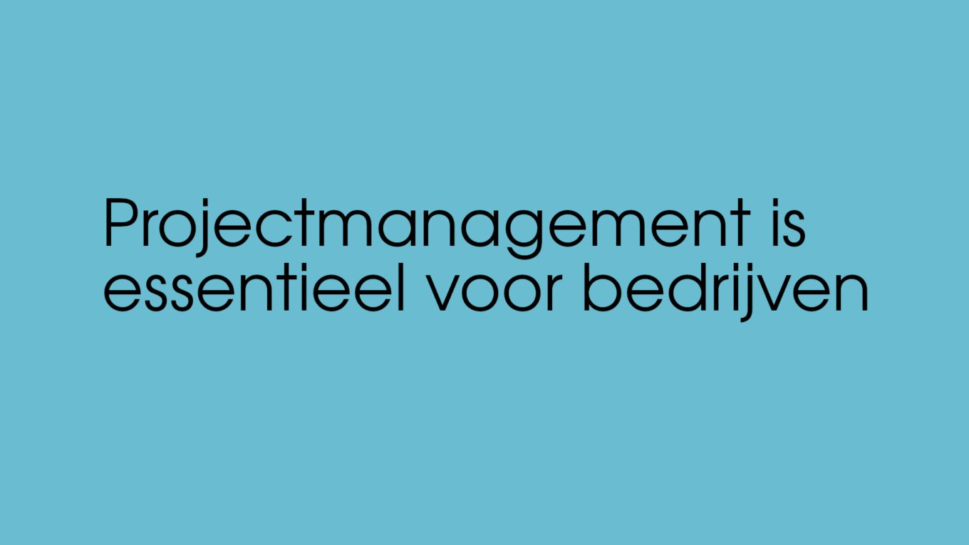 Projectmanagement is essentieel voor bedrijven